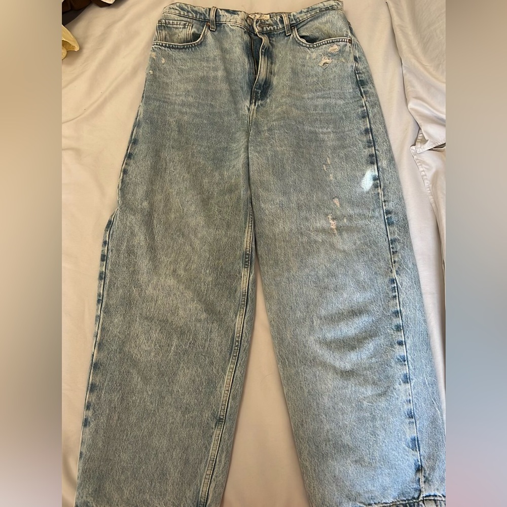 Free People High Waisted Straight leg jeans
